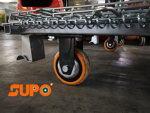 Foldable-cage-with-wheel-1 PU Castor wheel